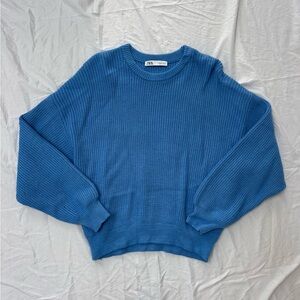 Zara Sky Blue Knit Pullover